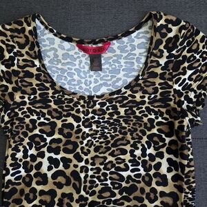 Hot Kiss Women's Leopard Print Midi Dress